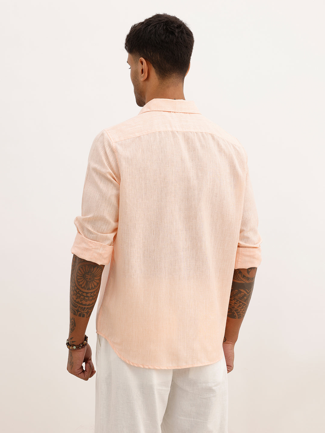 Solid Regular Fit Full Sleeve Shirt | Orange | WVSH2527F
