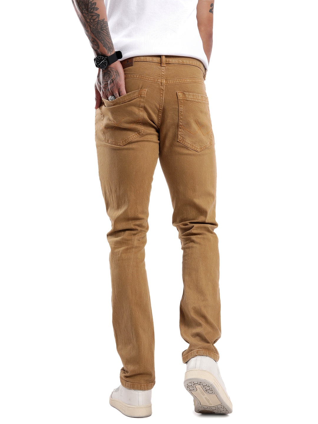 Khaki Slim Fit Denim Jeans