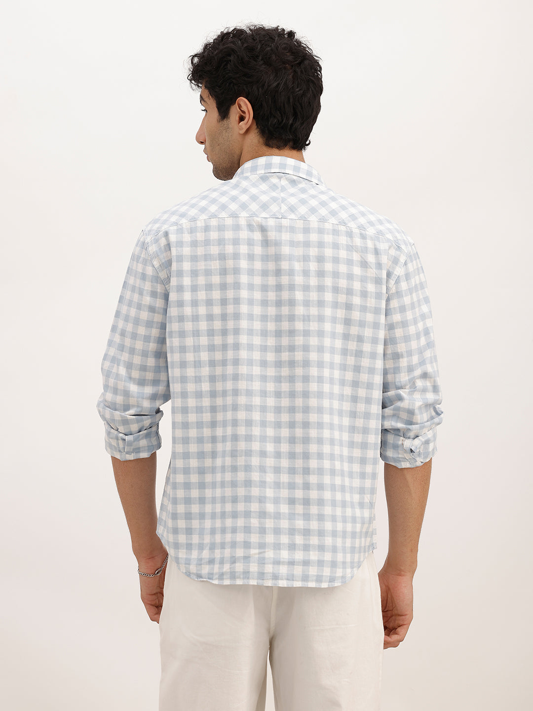 Classic Comfort Fit Checkered Shirt | Blue