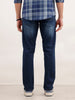Faded Straight Fit Denim Jeans | Blue