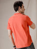 Mandarin Collar Bold Orange Shirt