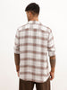 Slim Fit Checkered Full Sleeve Shirt | White