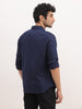 Solid Slim Fit Full Sleeve Shirt | Navy Blue