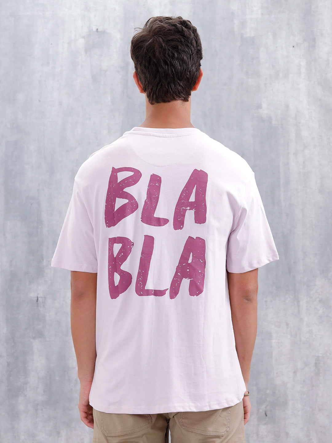 Casual Men Oversized Fit Tee With Graphic | Pink