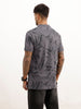 Slim Fit AOP Polo T-Shirt | Grey