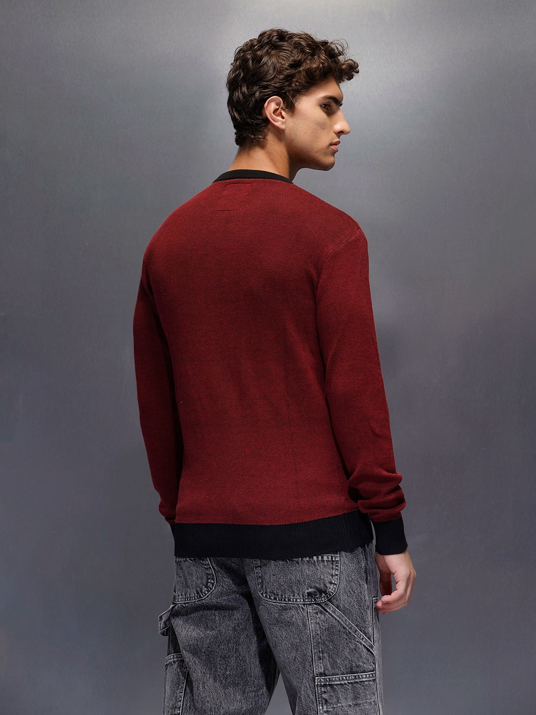 Men's Crewneck Pullover with Legacy Print  |  Maroon