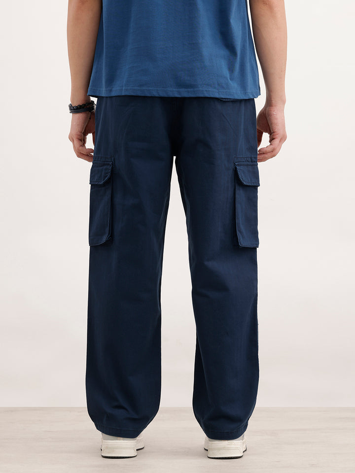 Loose Fit Cargo Trouser  | Blue