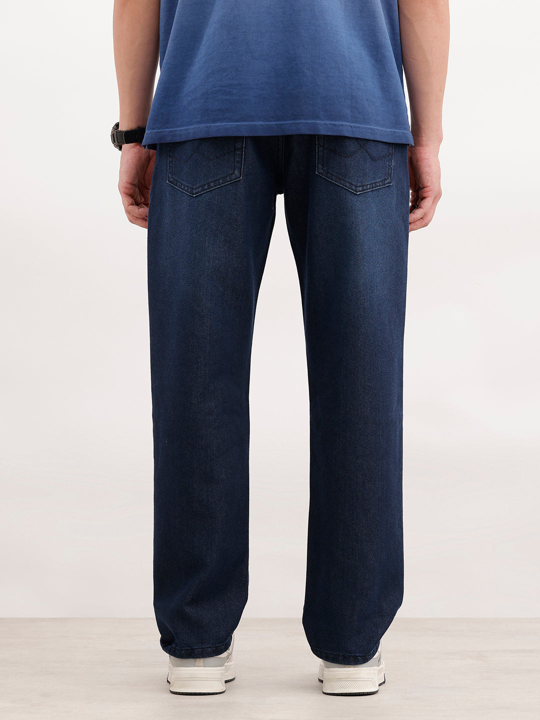 Solid Anti Fit Jeans | Blue