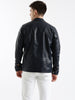 Clean-Cut Winter Leather Jacket