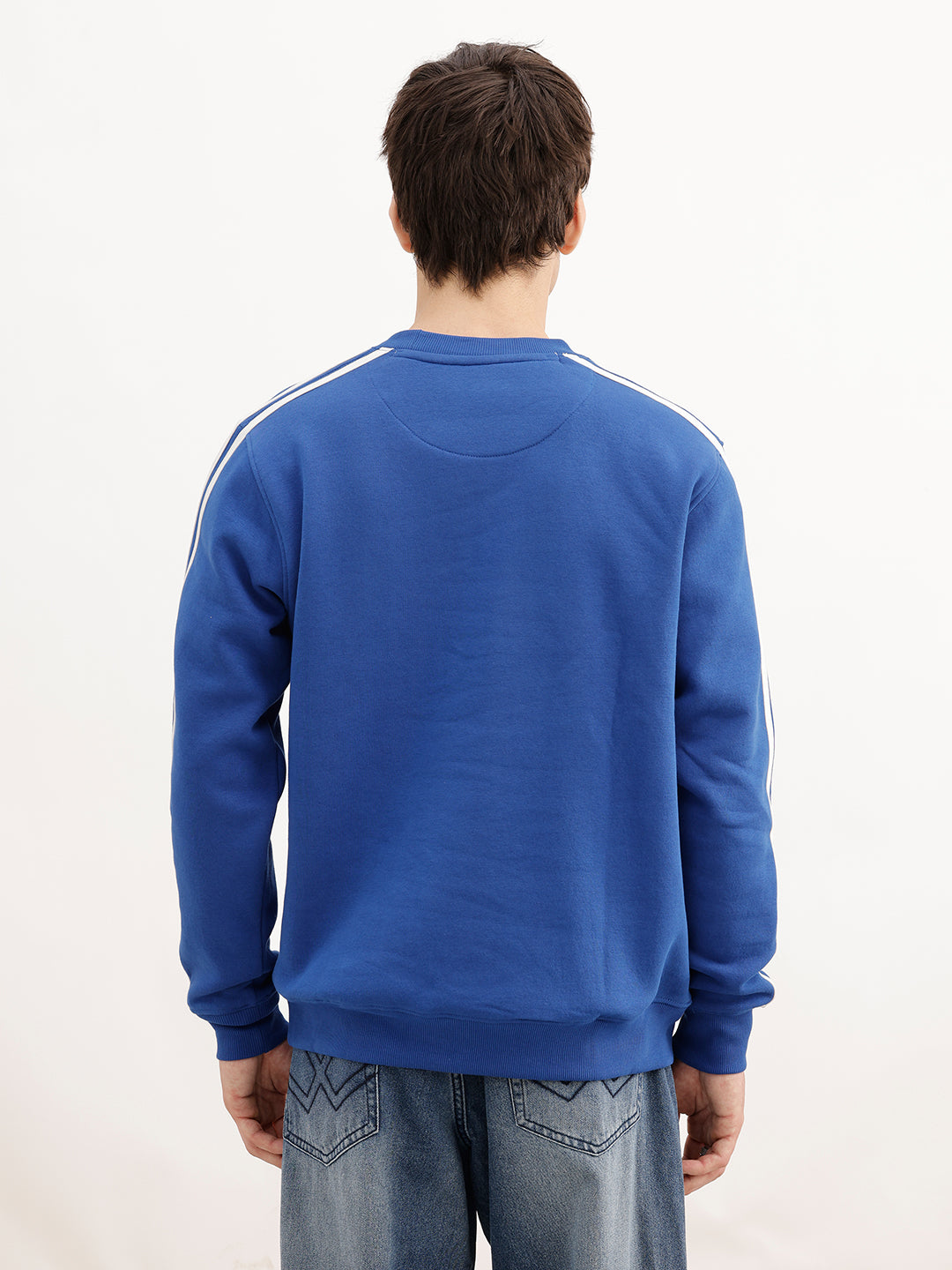 Regular Fit Placement Printed Sweatshirt | Blue | WSS02FSRE1033W