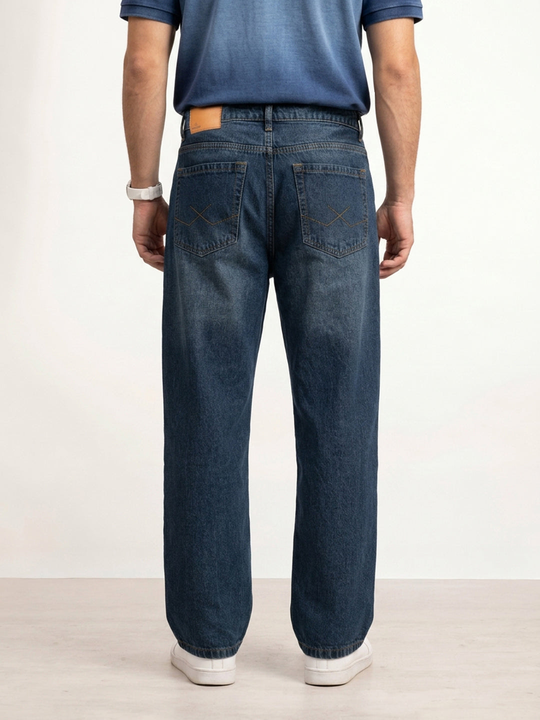 Loose Fit Denim Jeans | Dark Blue