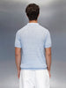 Textured Knit slim fit Polo T-shirt | Blue