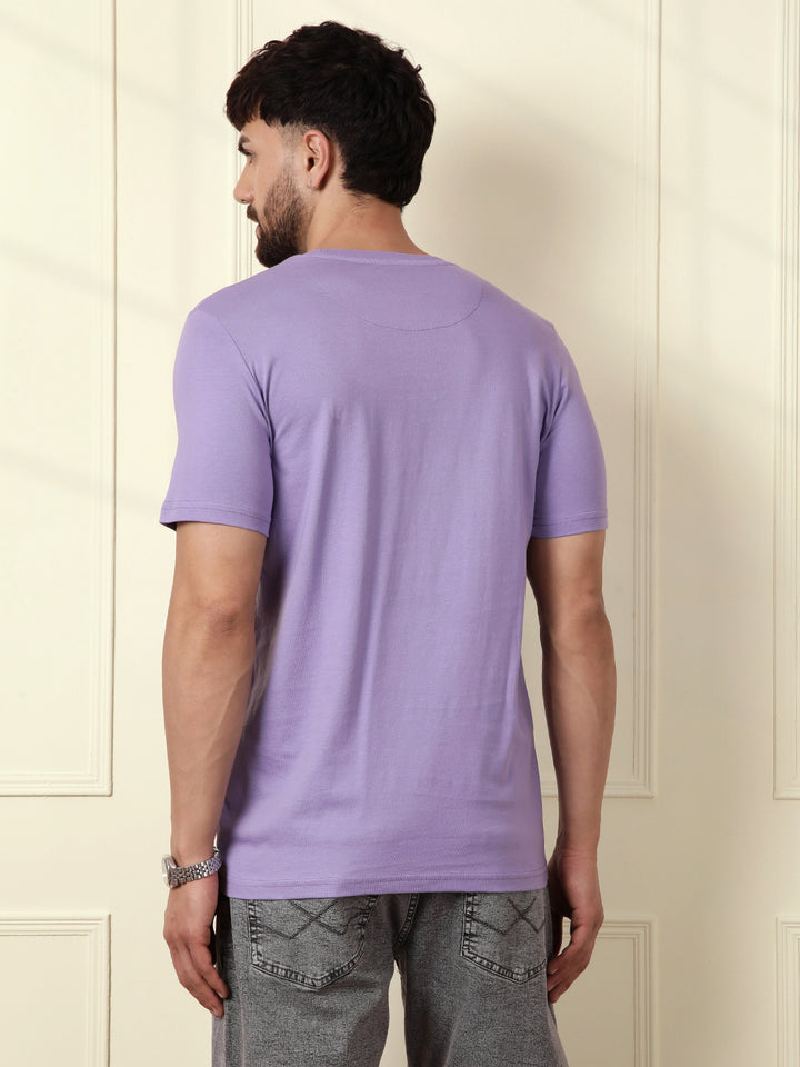 Puff Printed Slim Fit T-Shirt | Lavender