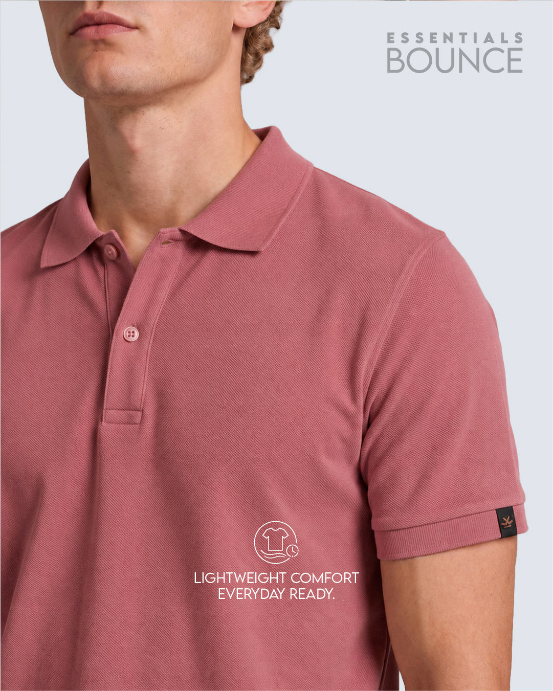 No Brainer Bounce Regular Fit Polo T-Shirt | Essential | Pink