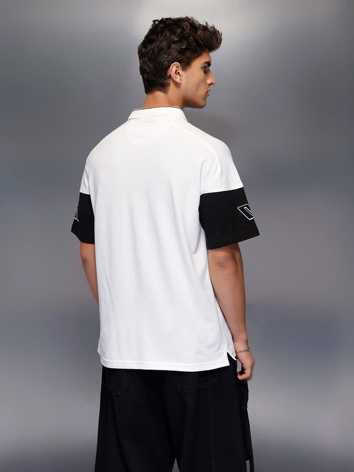 Classic Cut And Sew Polo T-Shirt   |  White