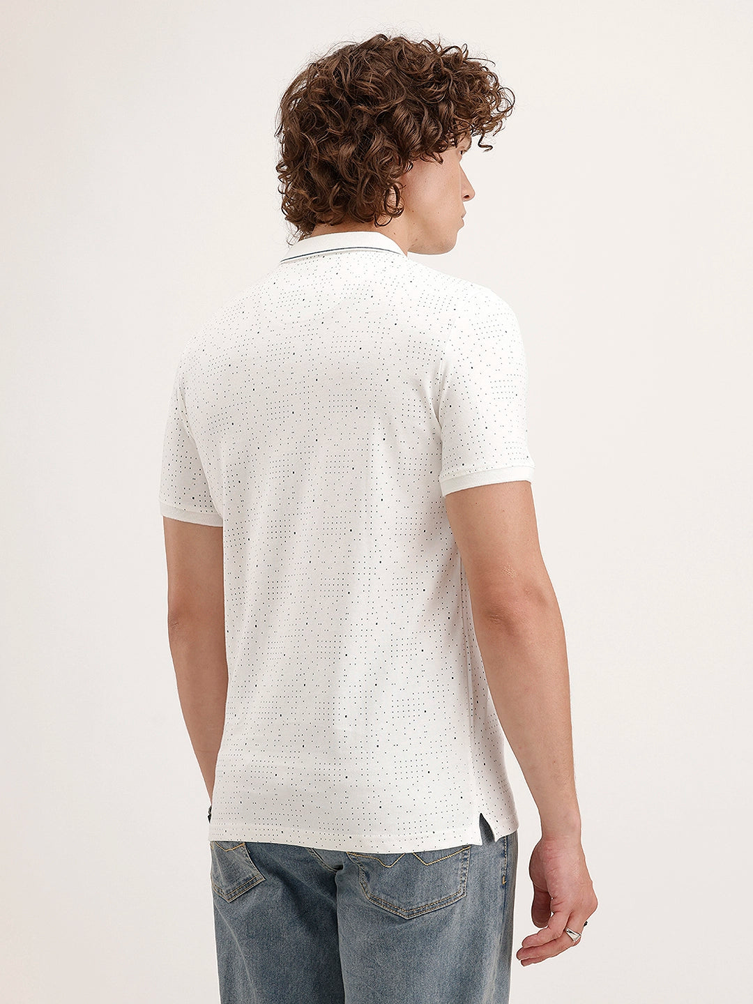 Slim Fit Patch Detailed Polo T-Shirt | Off White