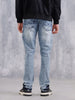 Straight Fit Statement Side Seam Print Jeans | Med Stone