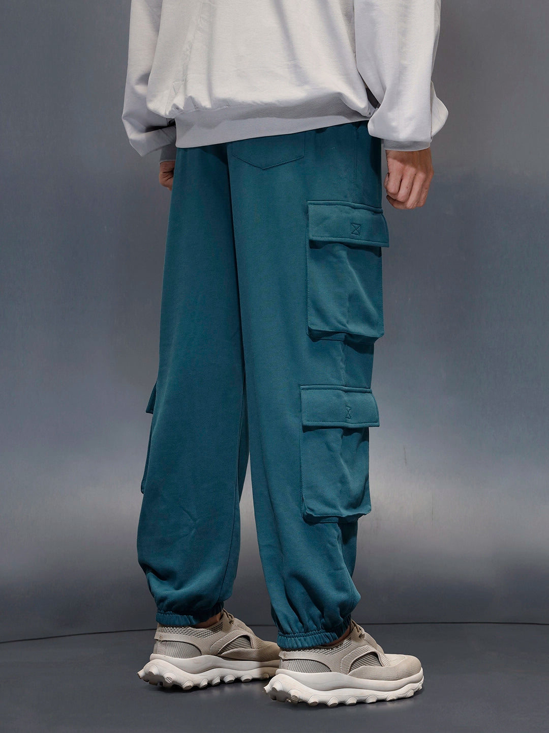 Casual Utility Pocket Joggers for Men  | Green