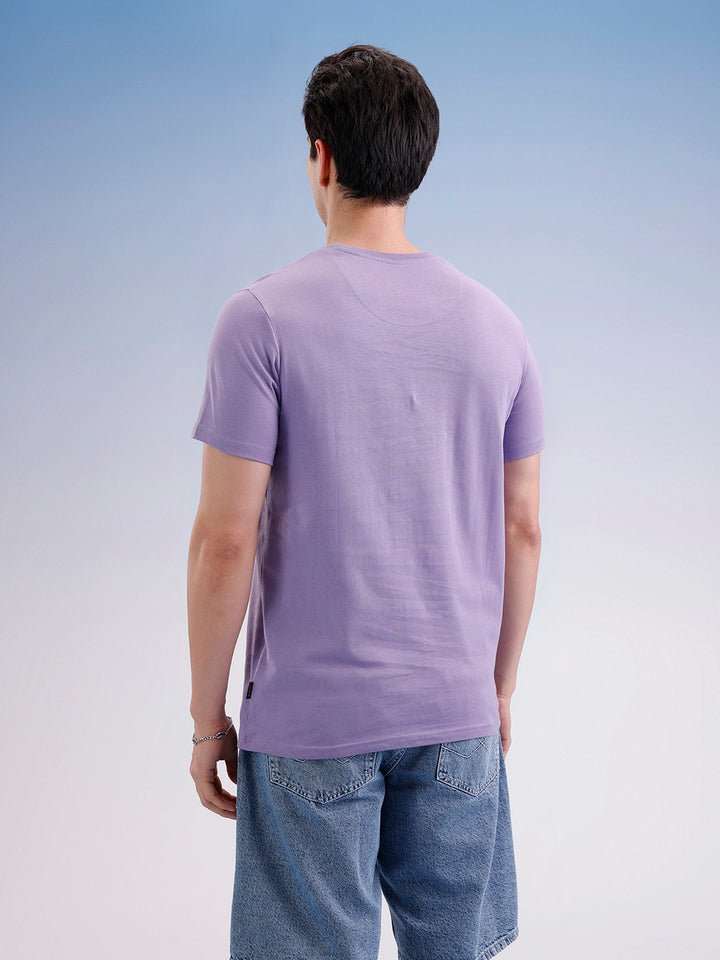 Slim Fit Classic Embroidered T-Shirt  | Purple