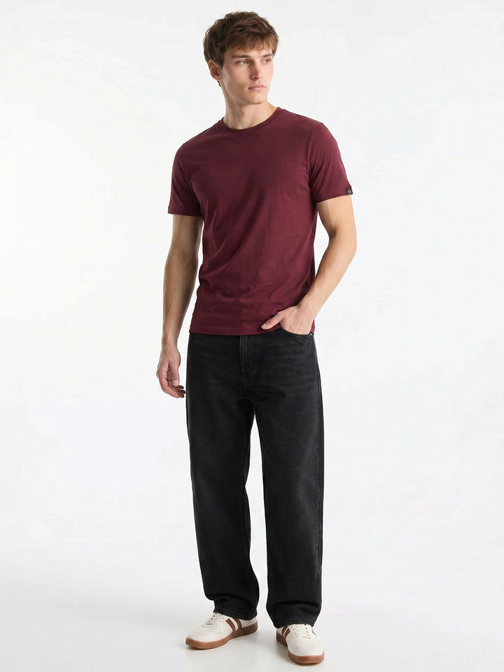 Essential Supima Crew Neck T-Shirt |Wine