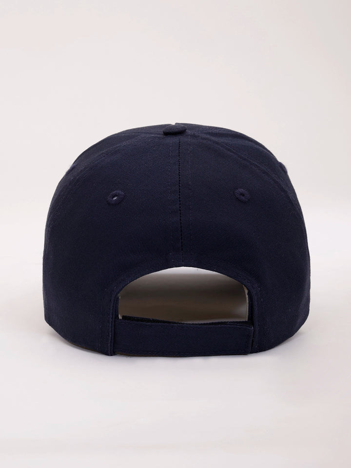 Embroidered "Optimistic" Graphic Cap | Navy Blue