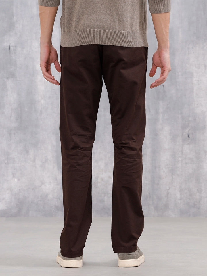 Men's Casual Slim Fit Trousers | Brown
