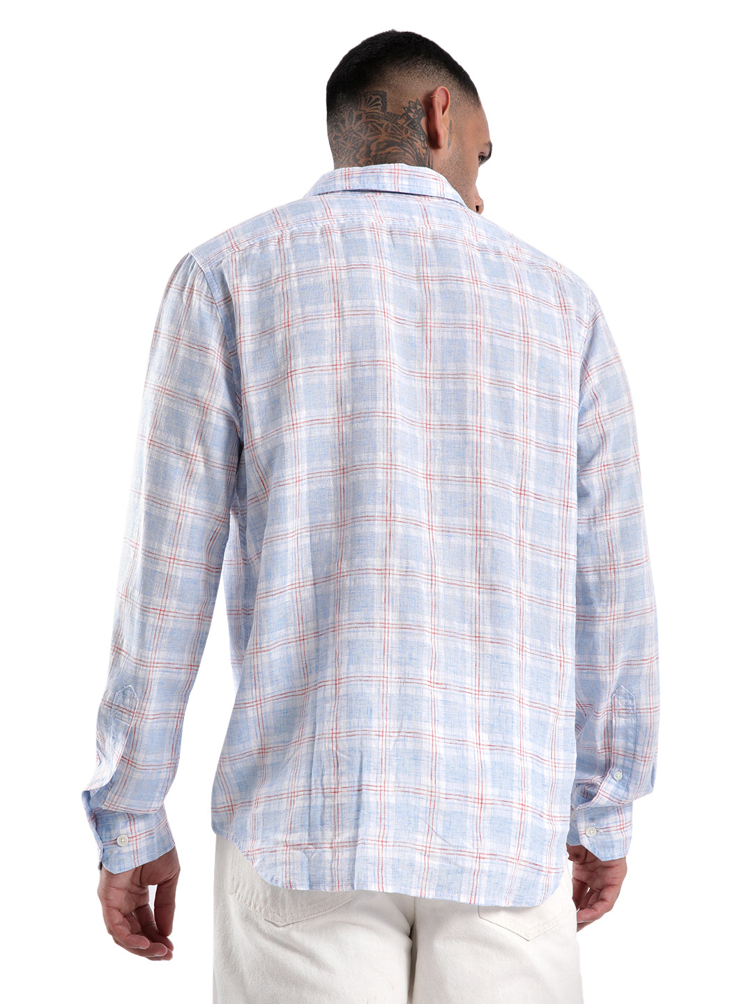 Blue Lined Classic Check Shirt