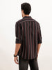 Classic Regular Fit Striped Shirt | Black