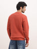 Slim Fit Placement Printed Sweatshirt | Red