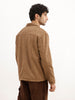 Solid Comfort Fit Double Pocket Jacket | Brown