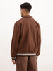 Classic Suede Finish Bomber Jacket | Brown