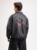 Classic Oversized Back Printed Jacket  | Black
