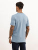 Slim Fit Embroidered Patch Detail T-Shirt | Blue | WTS02HSSL1378S