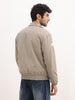 Solid Comfort Fit Puffer Jacket | Beige