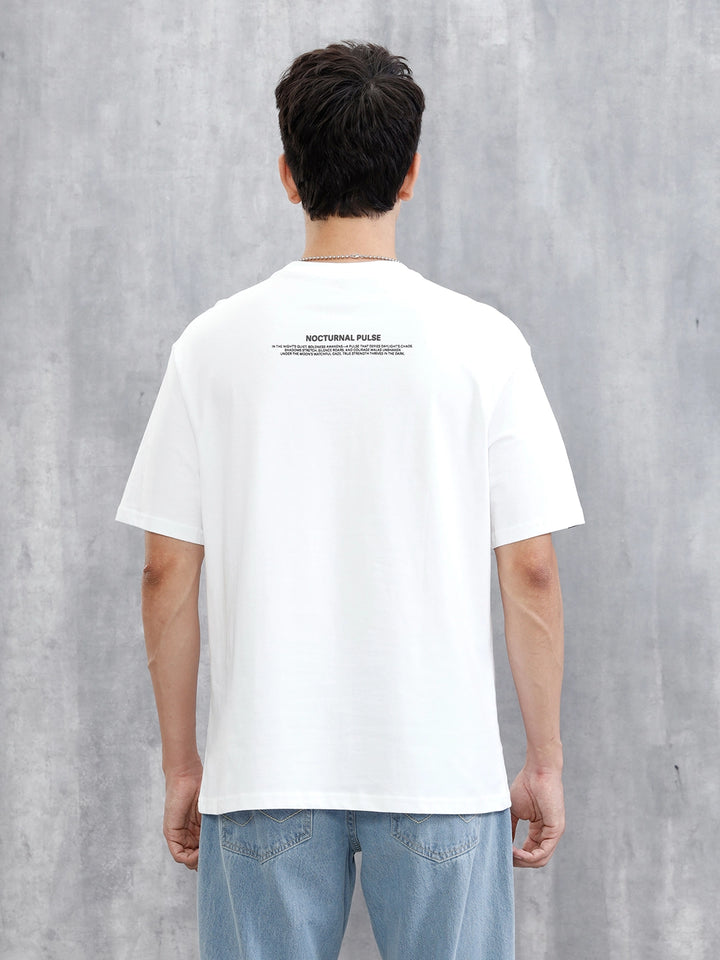 Thread Detailed Oversized T-Shirt | White