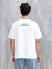 Thread Detailed Oversized T-Shirt | White