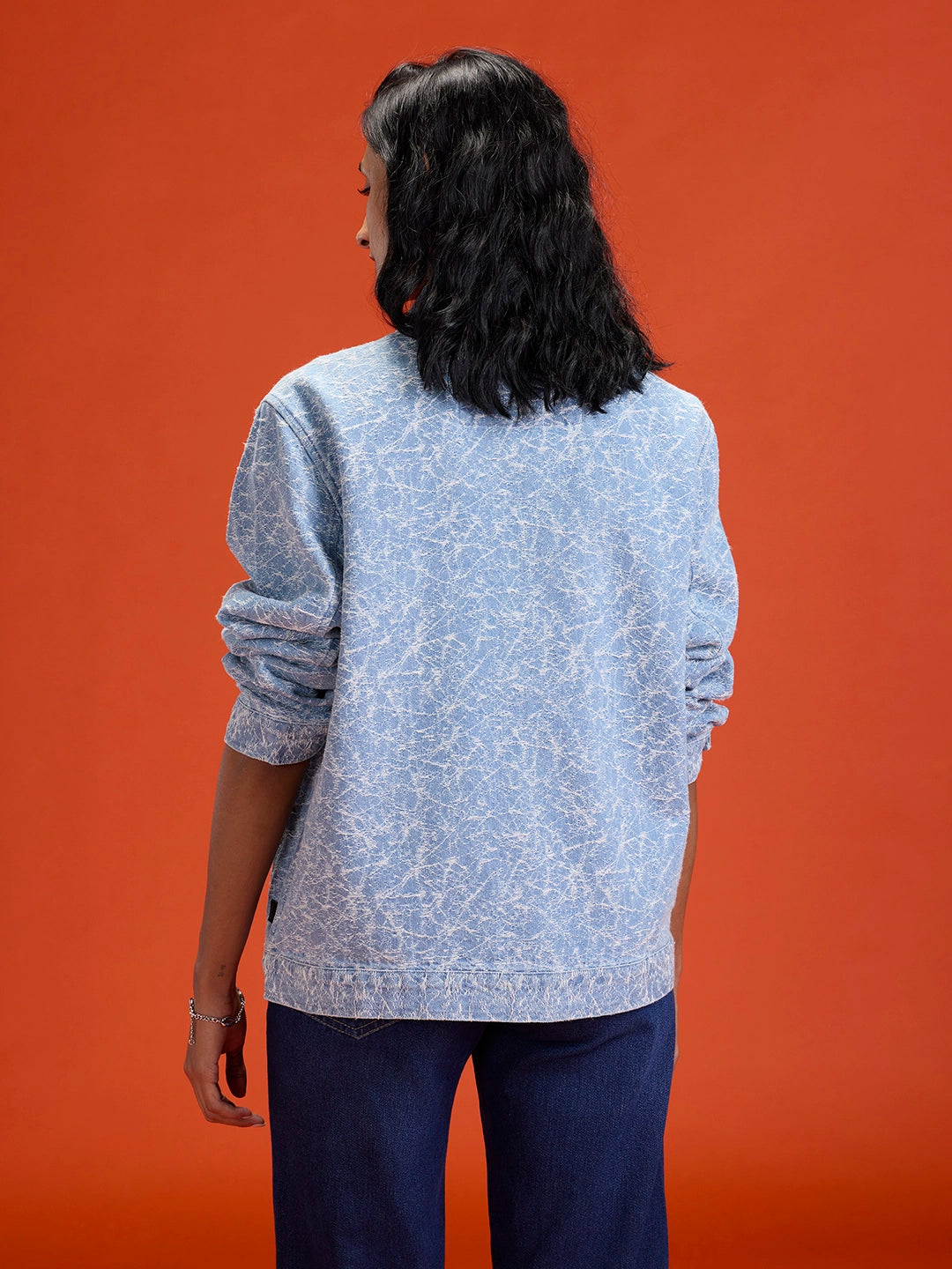 Frostwave Textured Zip Jacket | Blue