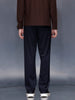 Men’s solid black cotton chinos | Navy