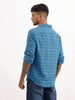 Slim Fit Checkered Full Sleeve Shirt | Blue