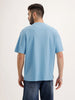 Solid Oversized Half Sleeve T-Shirt | Blue