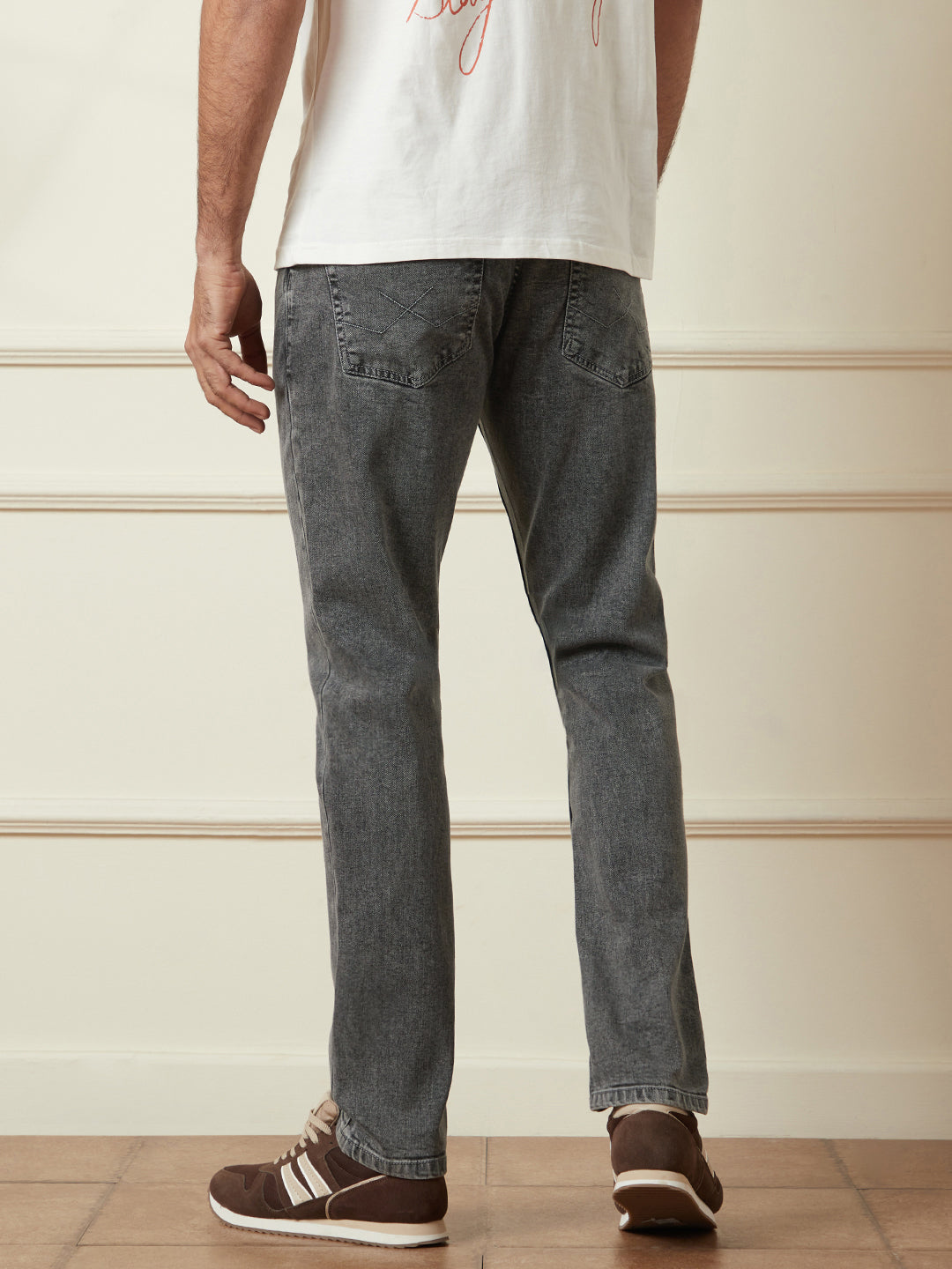 Charcoal Washed Slim Fit Jeans