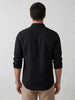 Linen Blend Slim Fit Shirt | Black