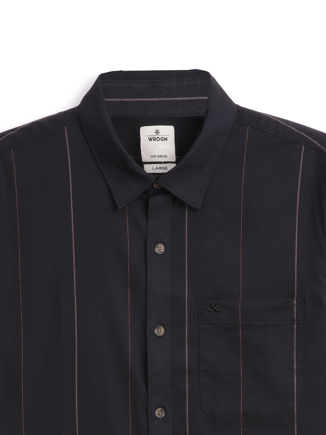 Dark Navy Clean Stripes Shirt