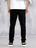 Cotton Blend Slim Tappered Jeans | Black