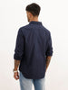 Solid Regular Fit Full Sleeve Shirt | Navy Blue | WRSH2065F
