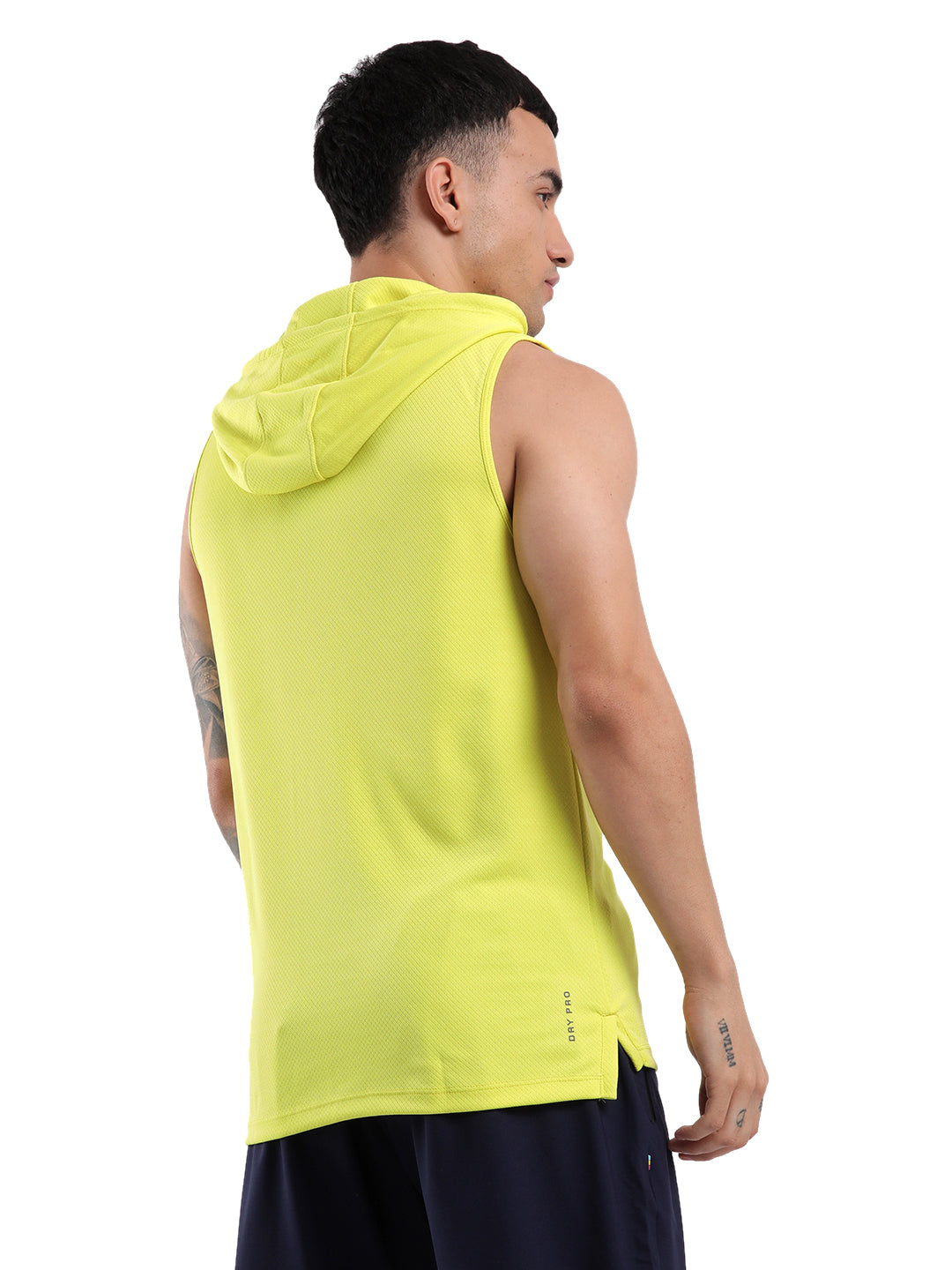 Knitted Lime Hooded T-Shirt