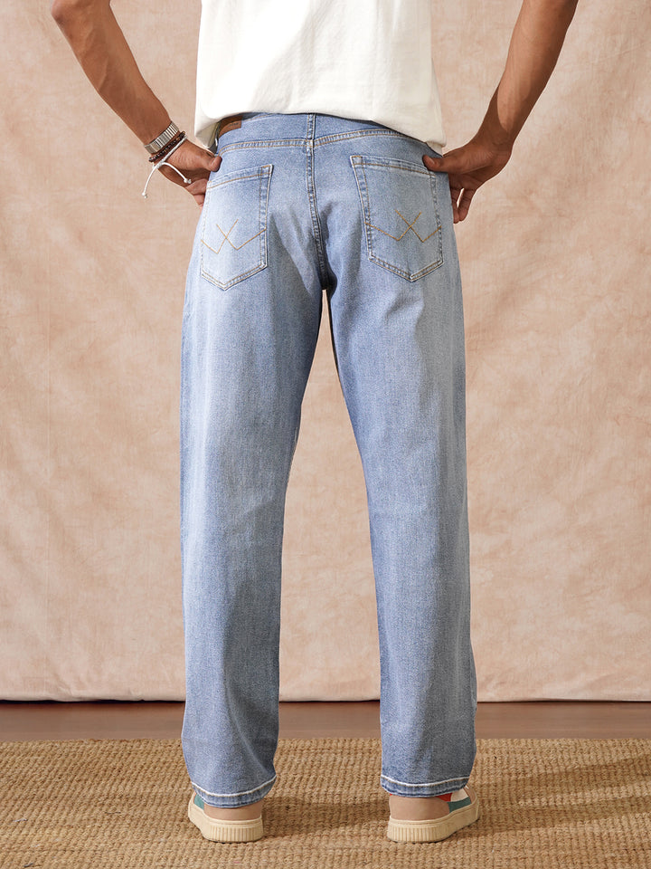 Vintage Distressed Anti Fit Jeans | Blue
