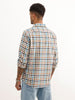 Regular Fit Full Sleeve Checkered Shirt | White