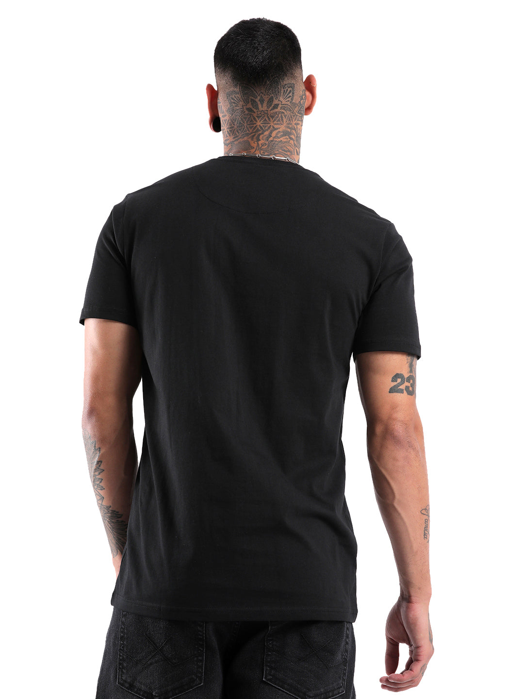 Solid Black Comfort Fit T-Shirt