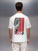 Casual Back Printed Oversized T-Shirt  | White